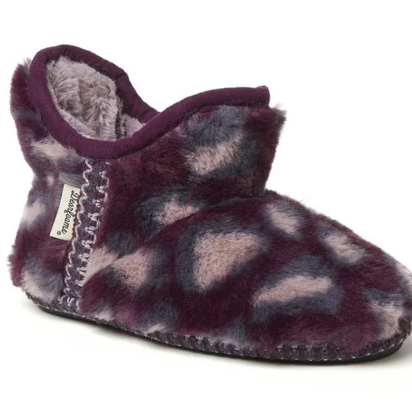 dearfoams Other - Dearfoams Girl's Pile Bootie Slippers with Memory Foam, size 11-12